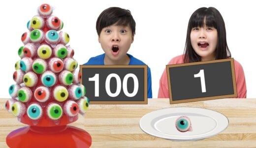 100 LAYERS FOOD CHALLENGE 하이유의 100개 레이어 챌린지 Giant VS Tiny Food KOYA and NEMI